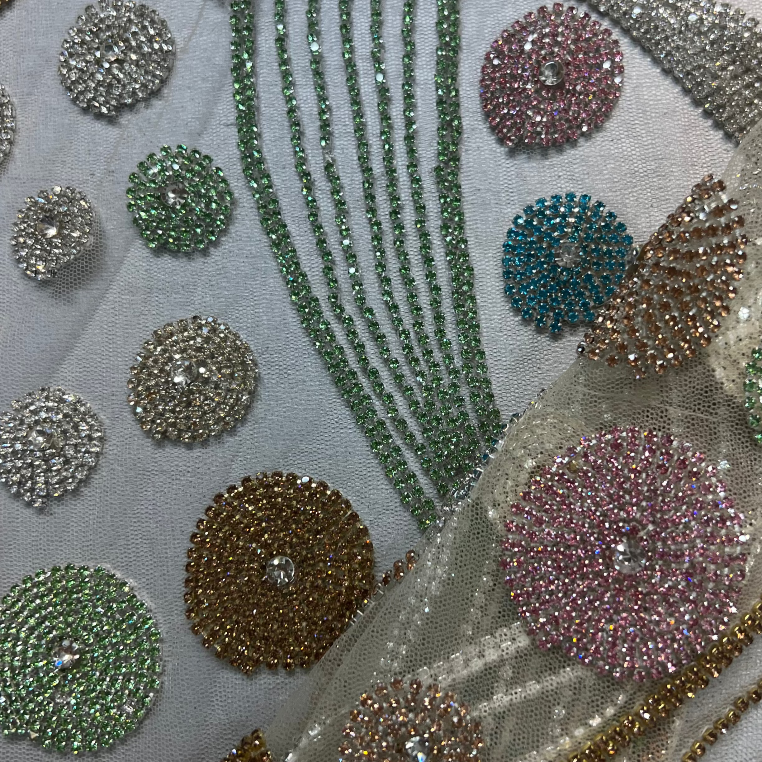 Hand Embroidery Tulle AE023 32983