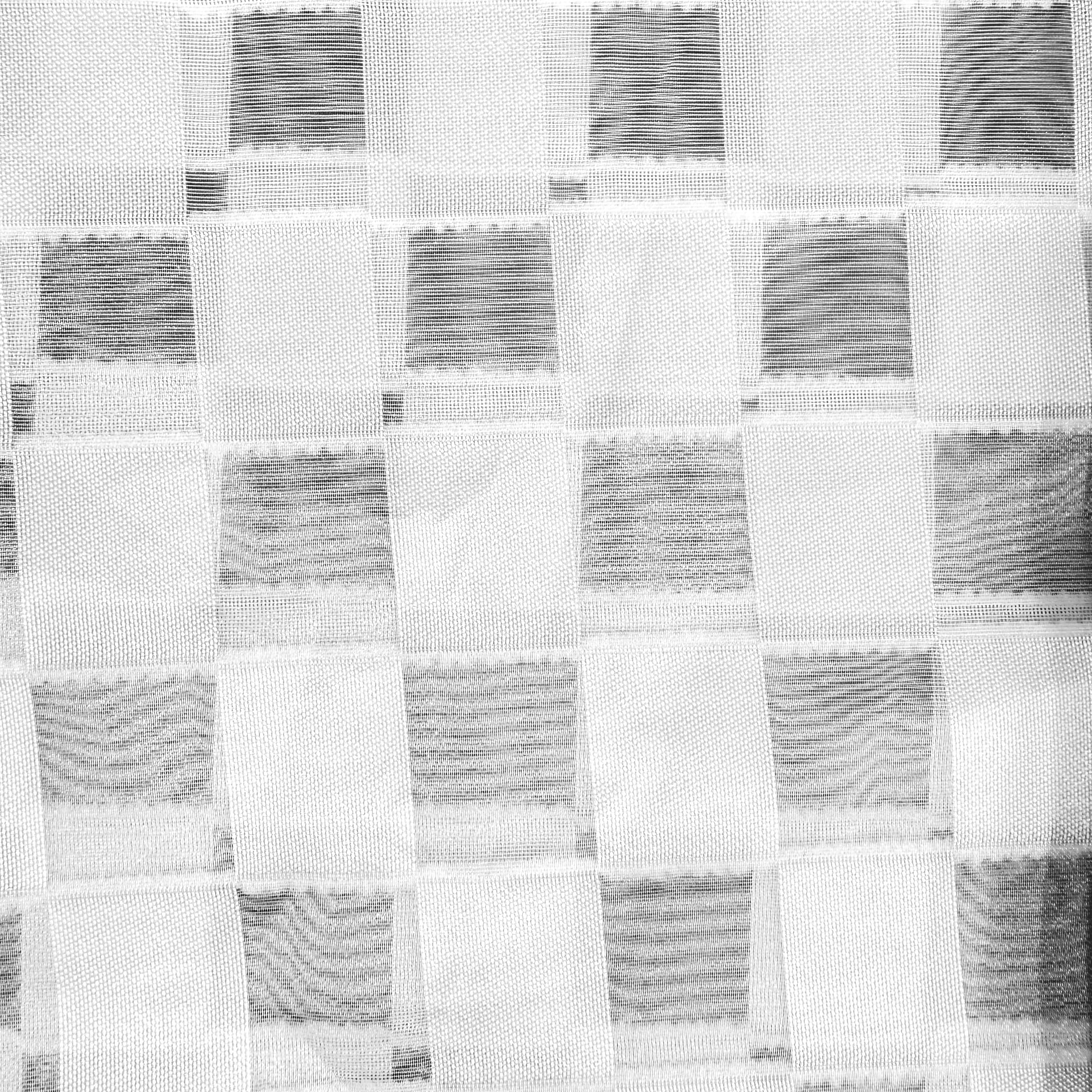 White Big Checked Polyester  | SALEXM77
