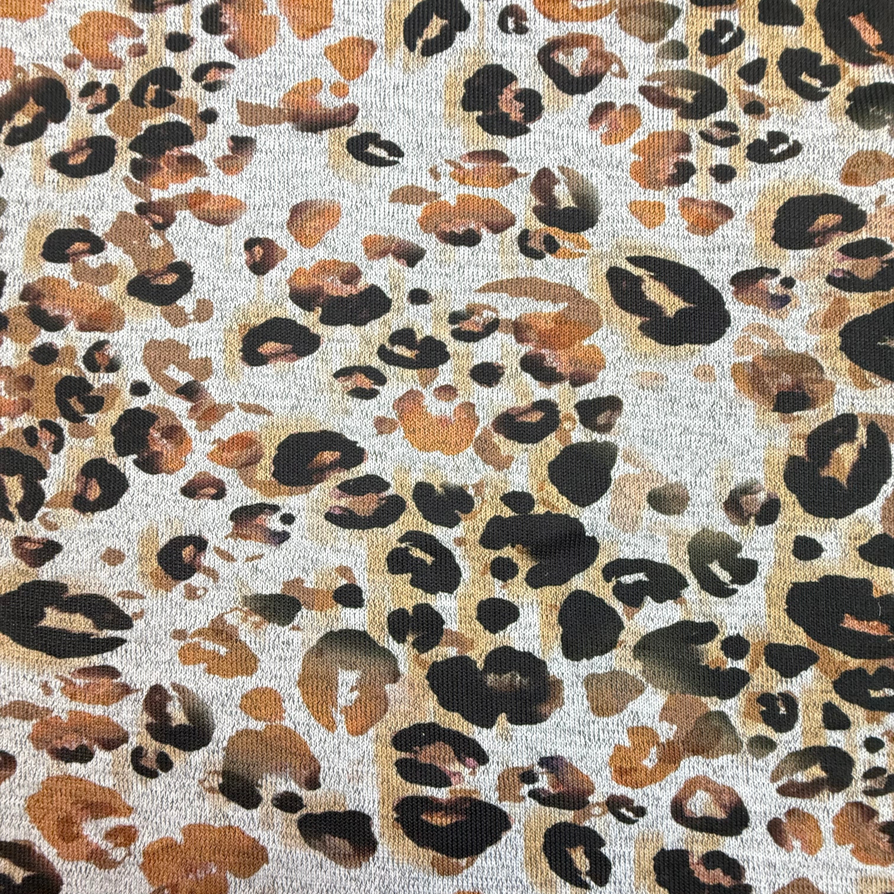 Silver Melause (Leopard )Printed Scuba Jersey - 2.40m | SALEXM110