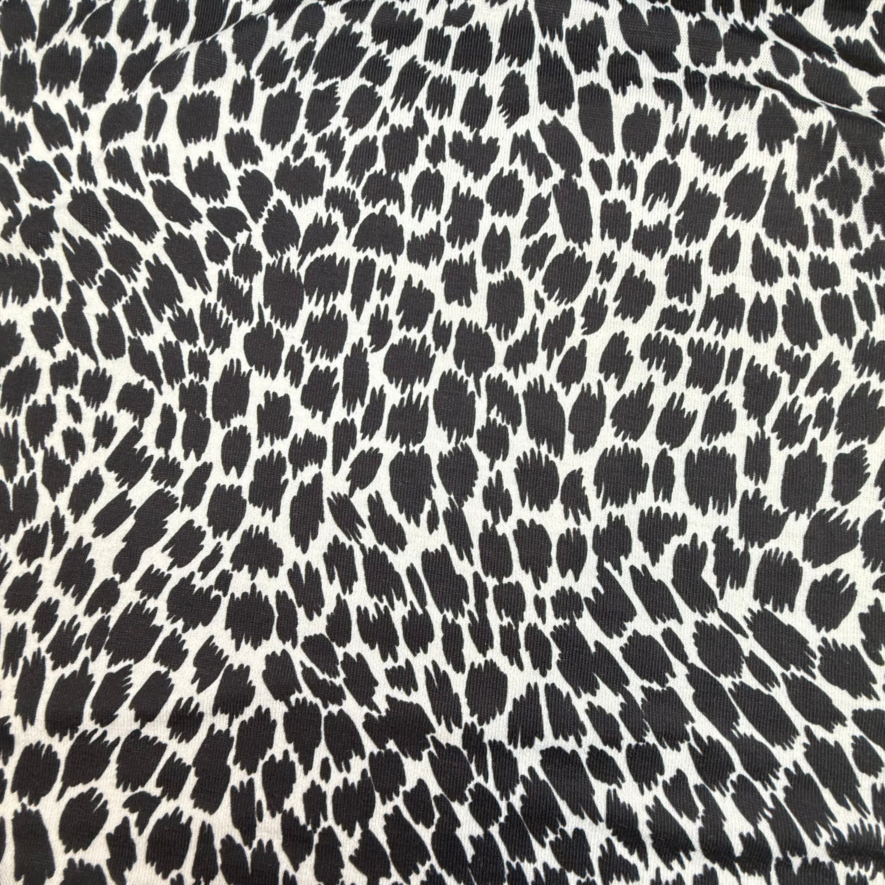Black and White Printed Scuba Jersey - 2.40m | SALEXM109