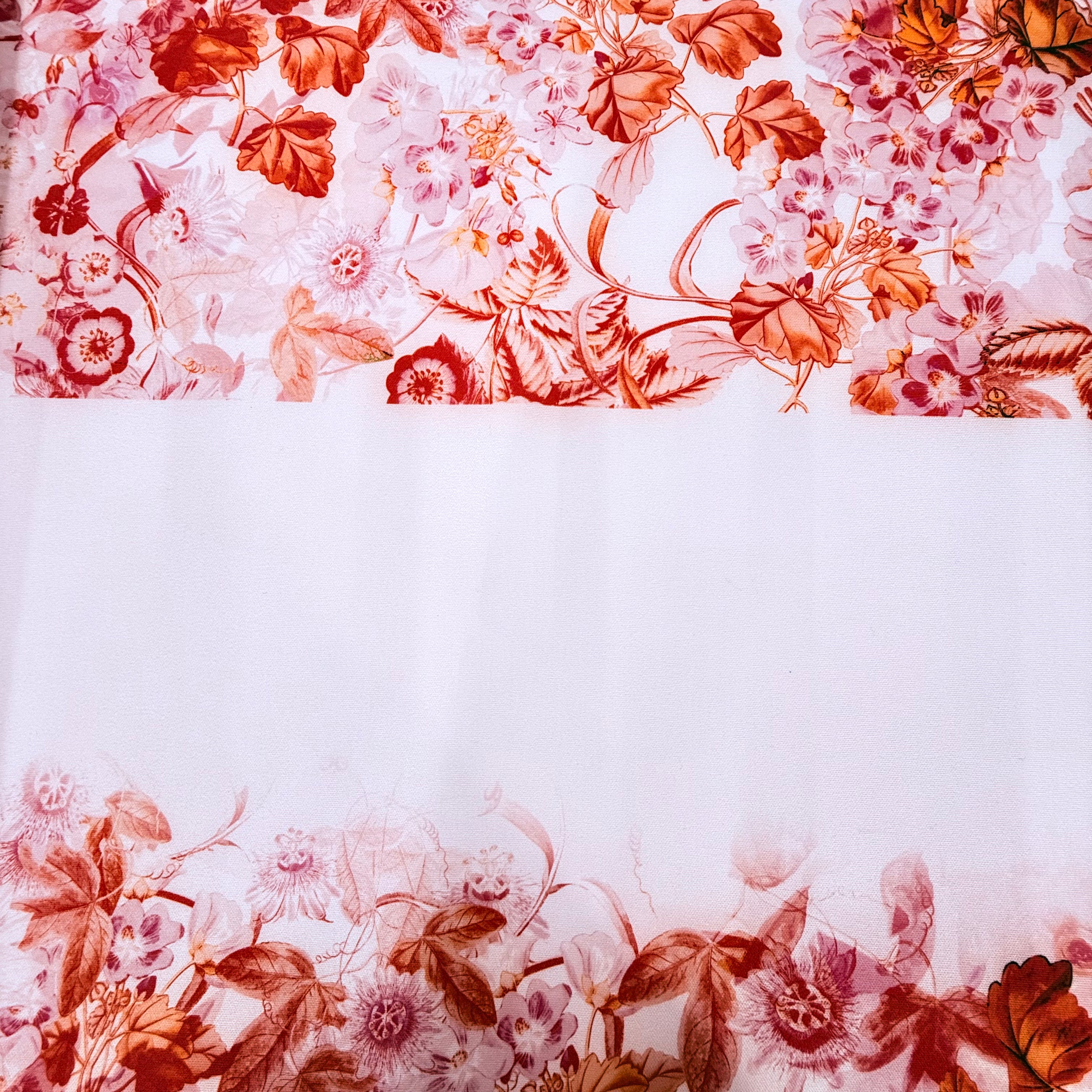 Pale Pink- Red Floral Printed Scuba Jersey | SALEXM192