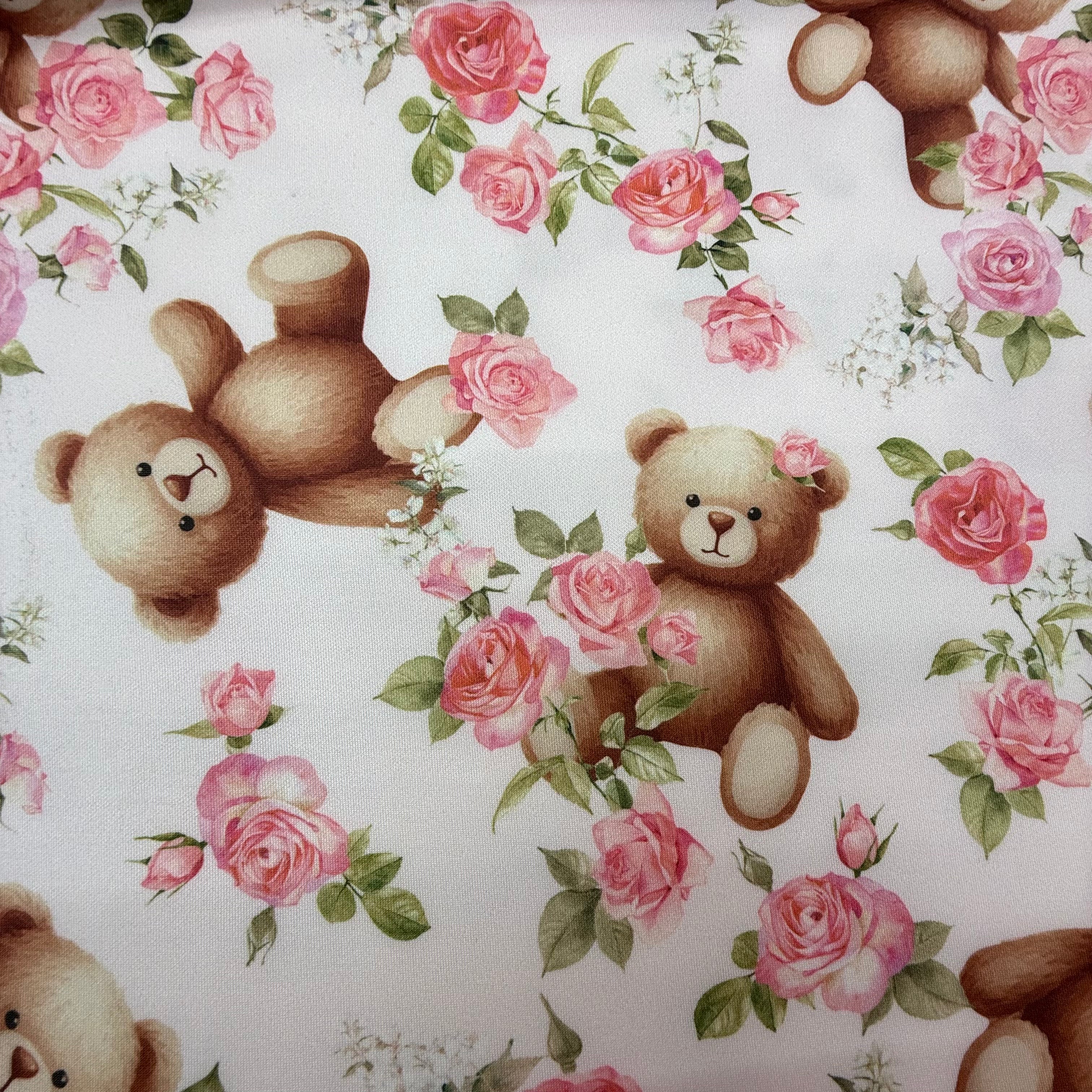 Peach Teddy Printed Scuba Jersey, 2.50m | SALEXM193