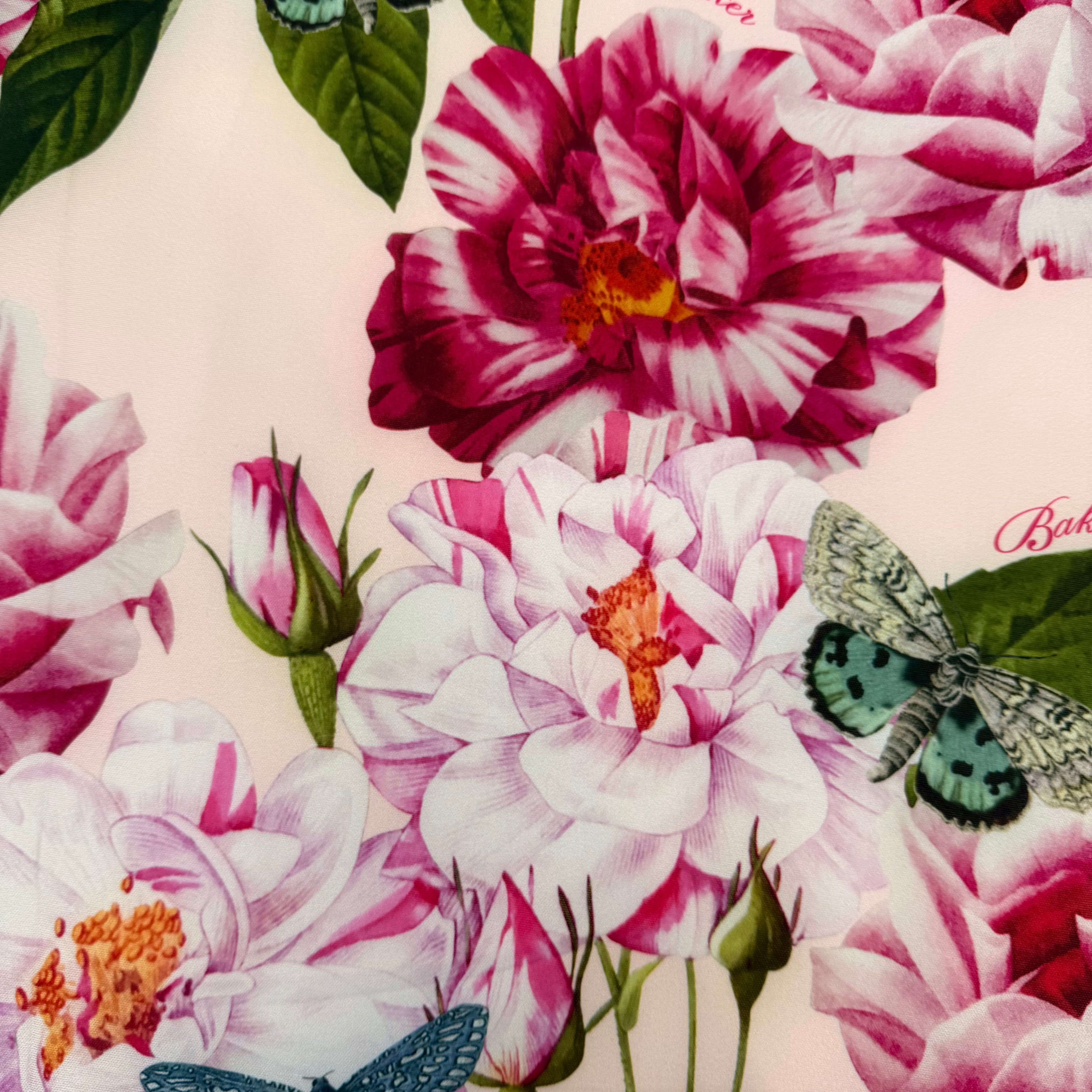 Pink Floral Ted Baker Printed Scuba Jersey, 2.80m | SALEXM196