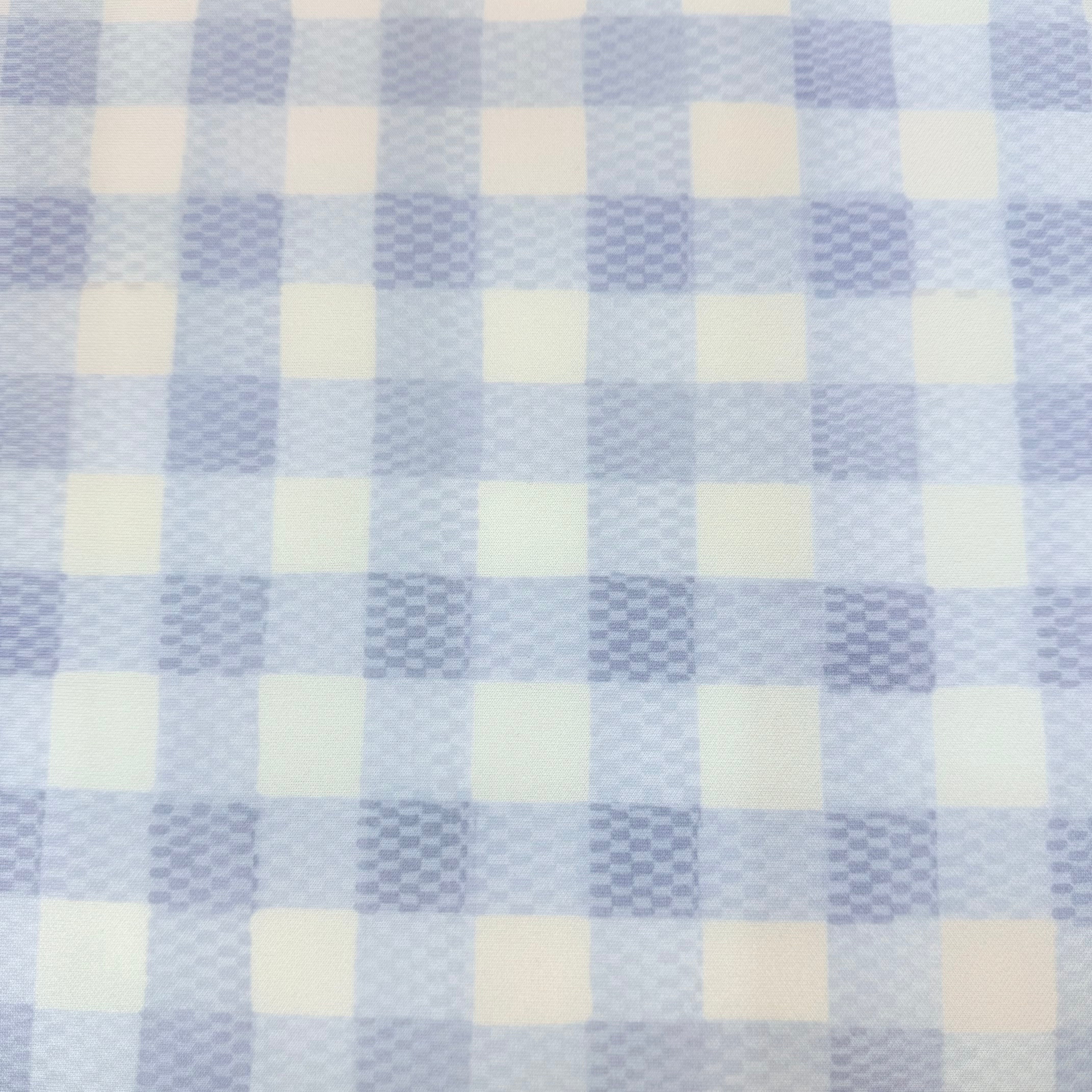 Checked Blue & White  Scuba Jersey -1.00m | SALEXM197
