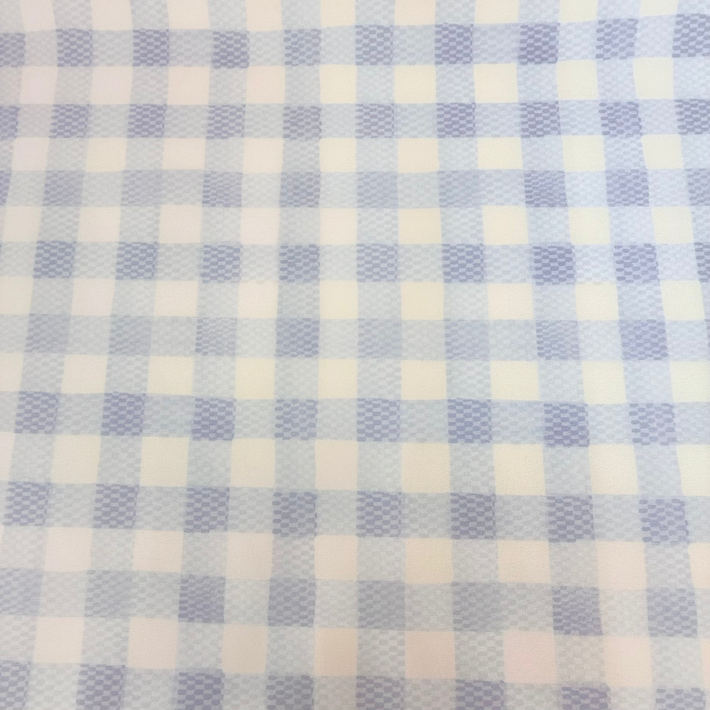 Checked Blue & White  Scuba Jersey -1.00m | SALEXM197