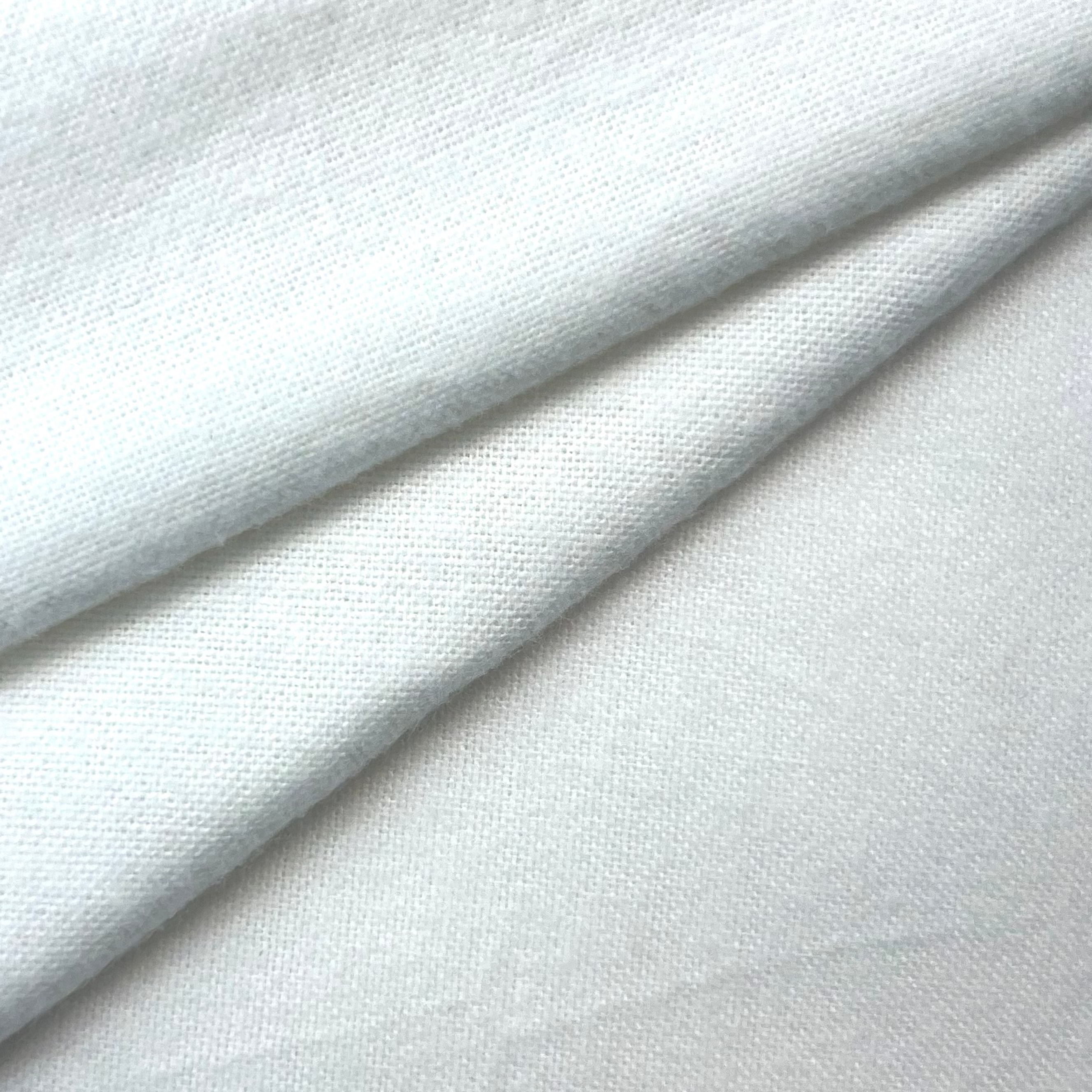 Solid White Brushed 100% Cotton Fabric | PH109 7618