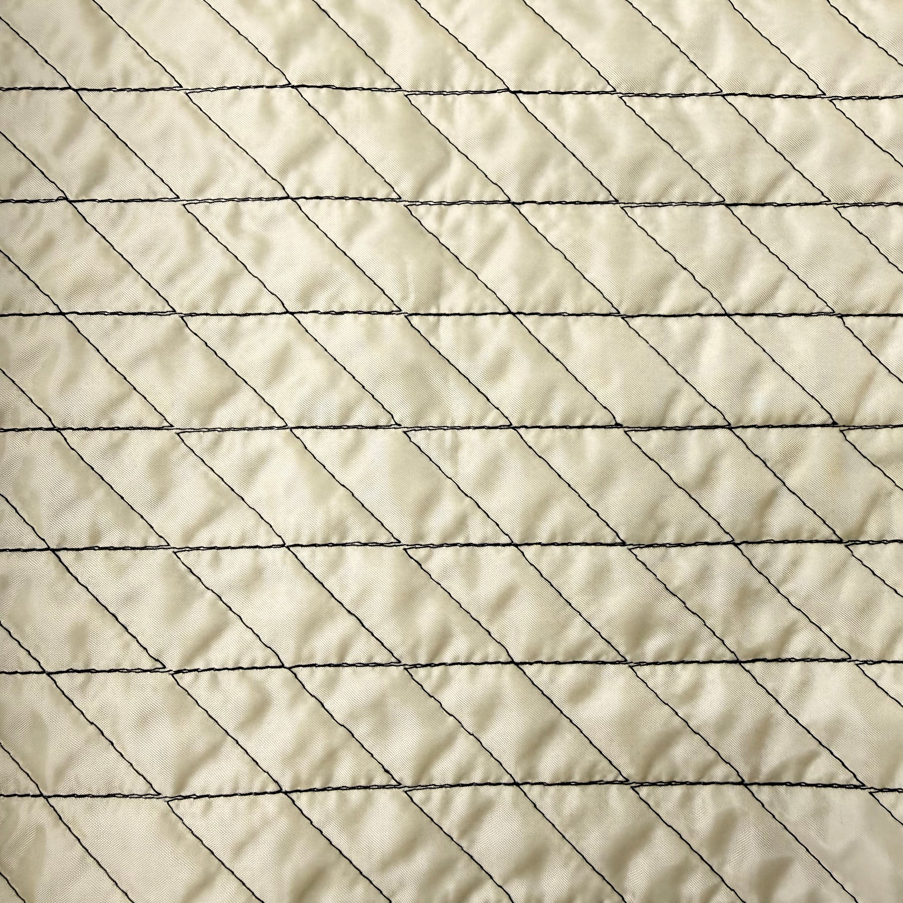 Beige Quilted Polyester Lining Diamond Stitch Fabric |SALEXM394