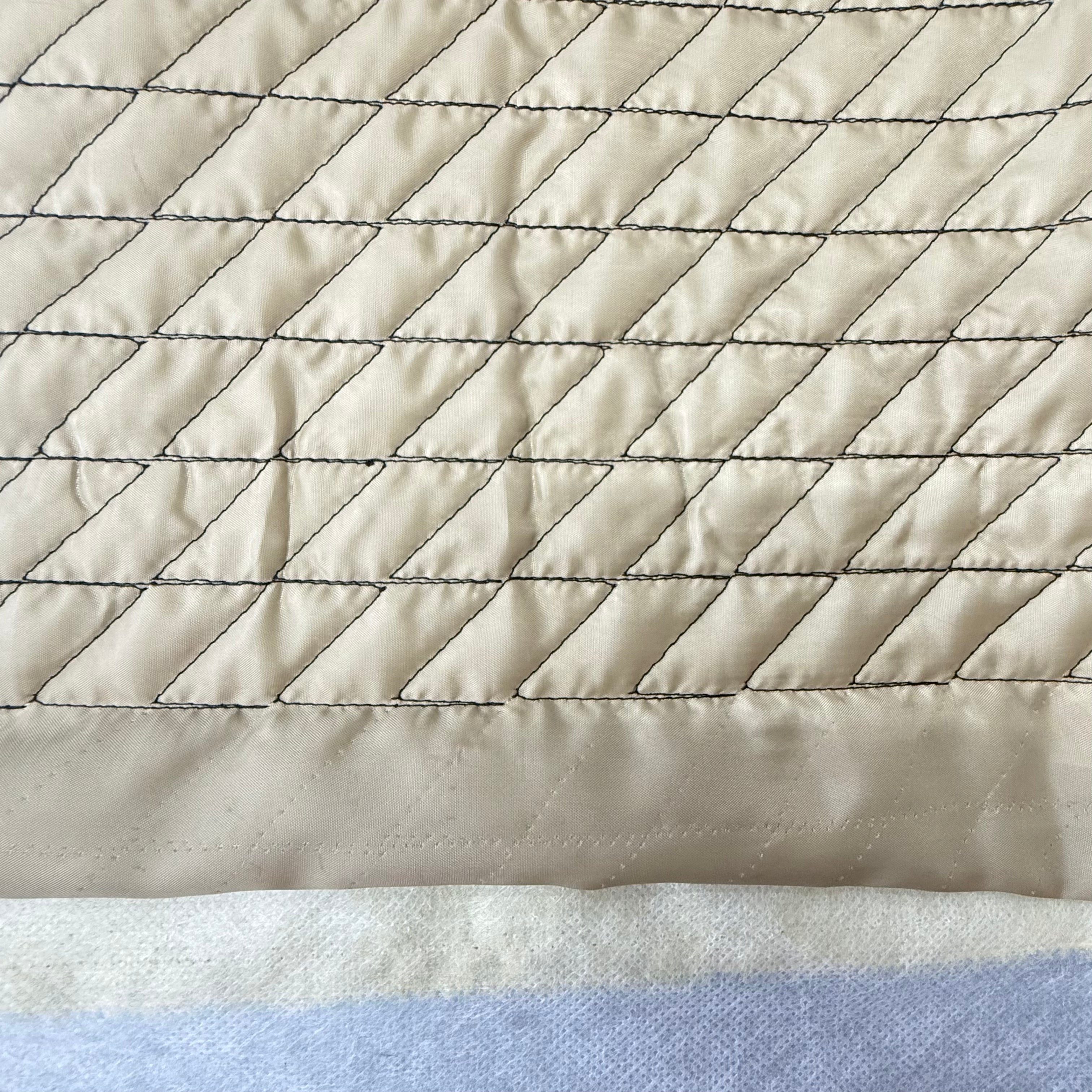 Beige Quilted Polyester Lining Diamond Stitch Fabric |SALEXM394