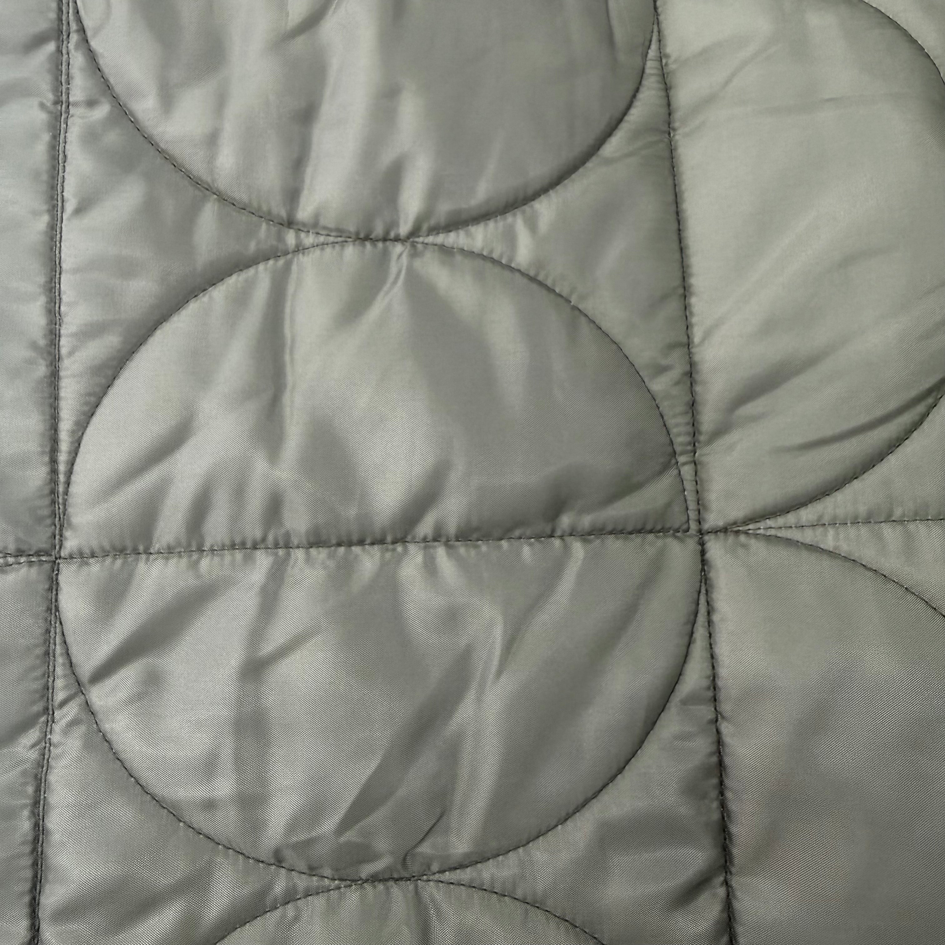 pear green melange Double Sided Padded Quilted Material Fabric With Olive green Back | SALEXM399