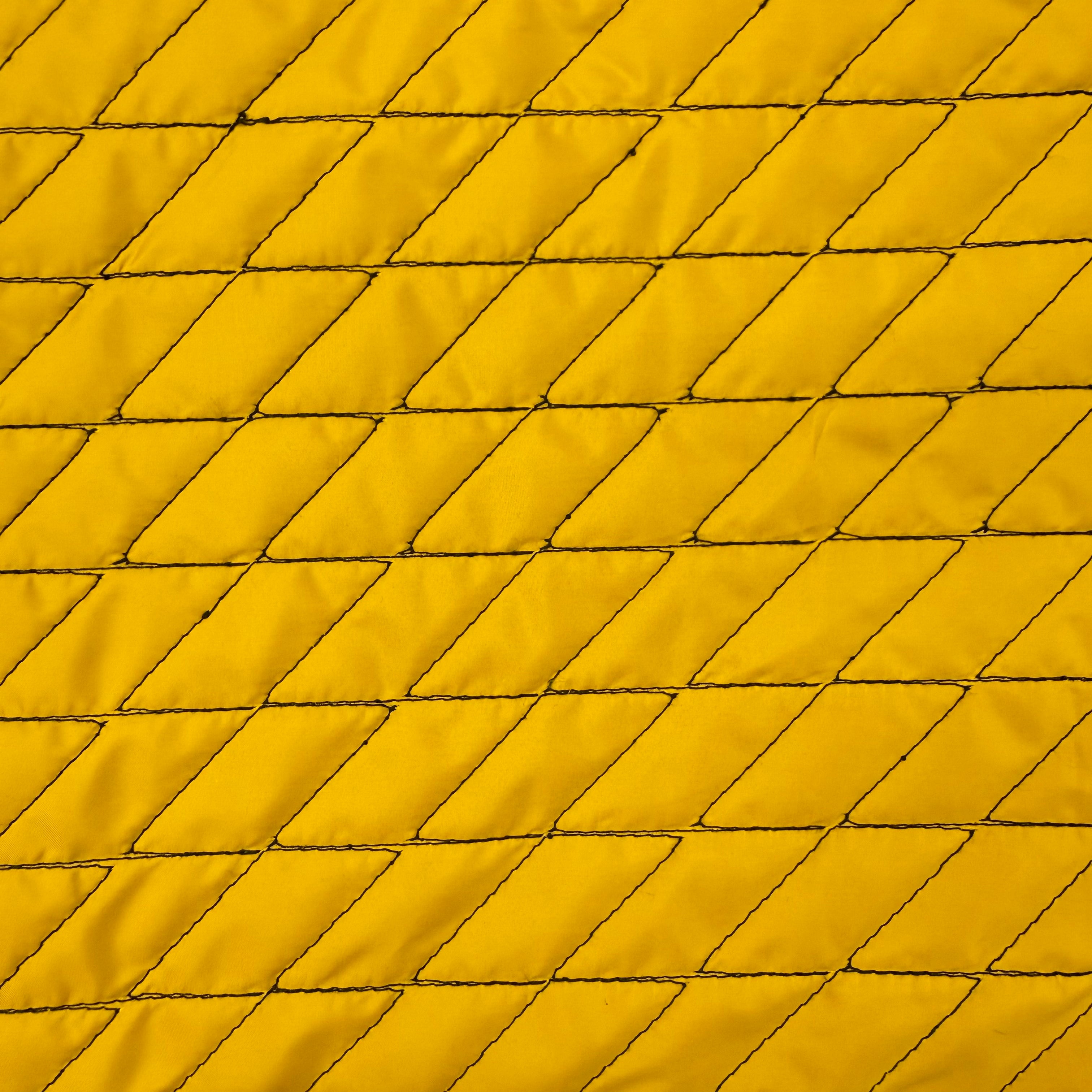 Yellow Quilted Polyester Lining Diamond Stitch Fabric |SALEXM401