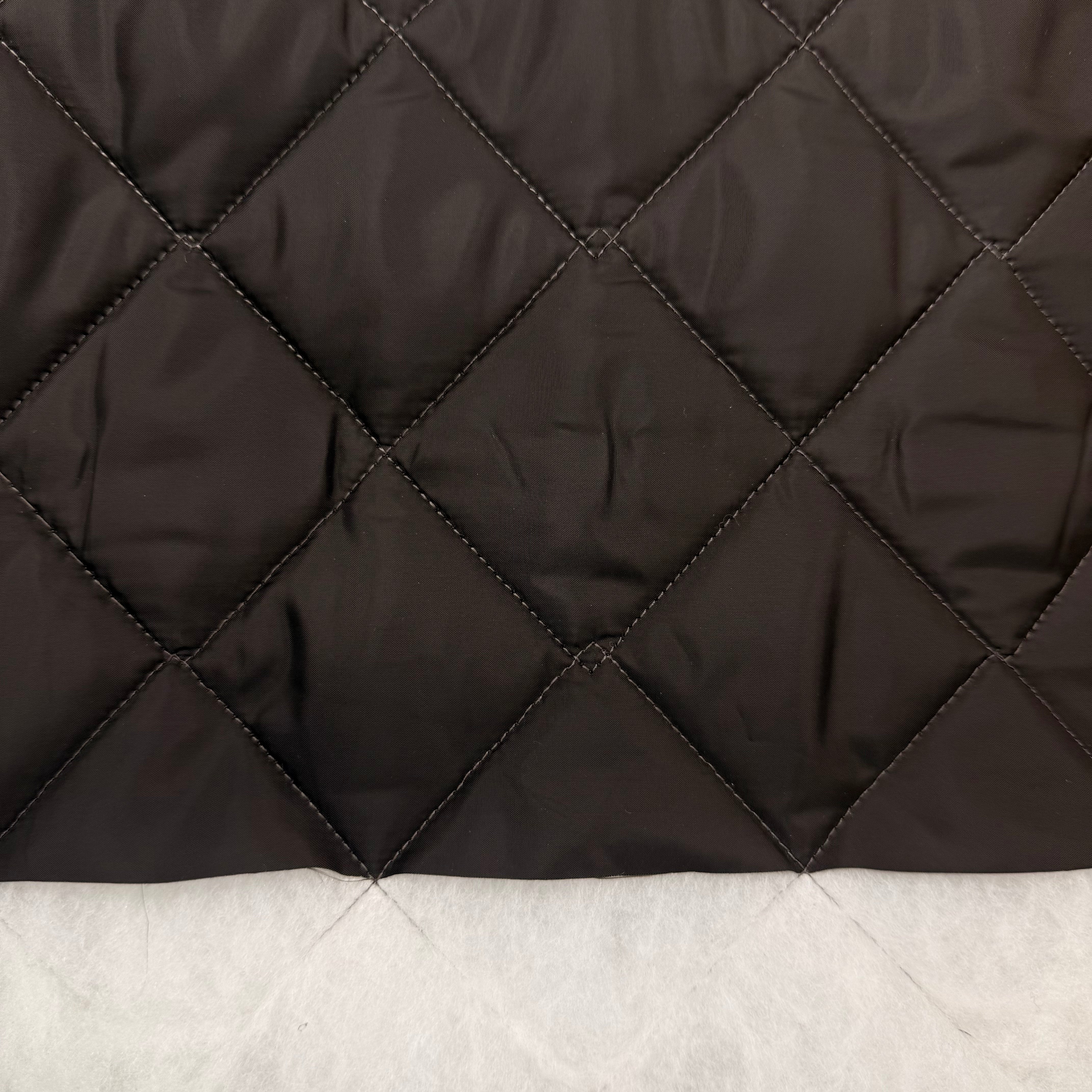 Dark Brown Double Sided Padded Quilted Material Fabric With White Back | SALEXM402