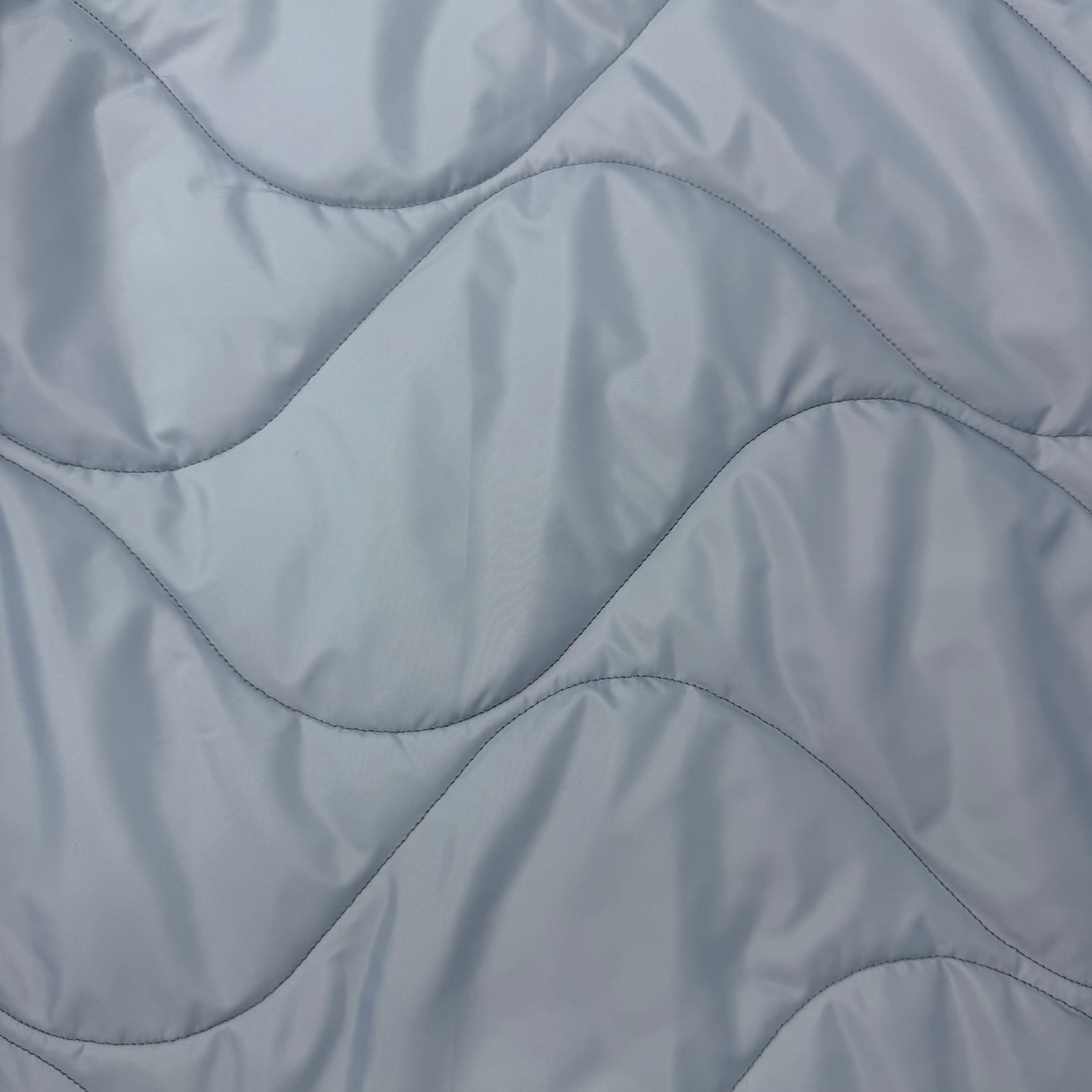 Baby Blue Double Sided Padded Quilted Material Fabric With White Back | SALEXM404
