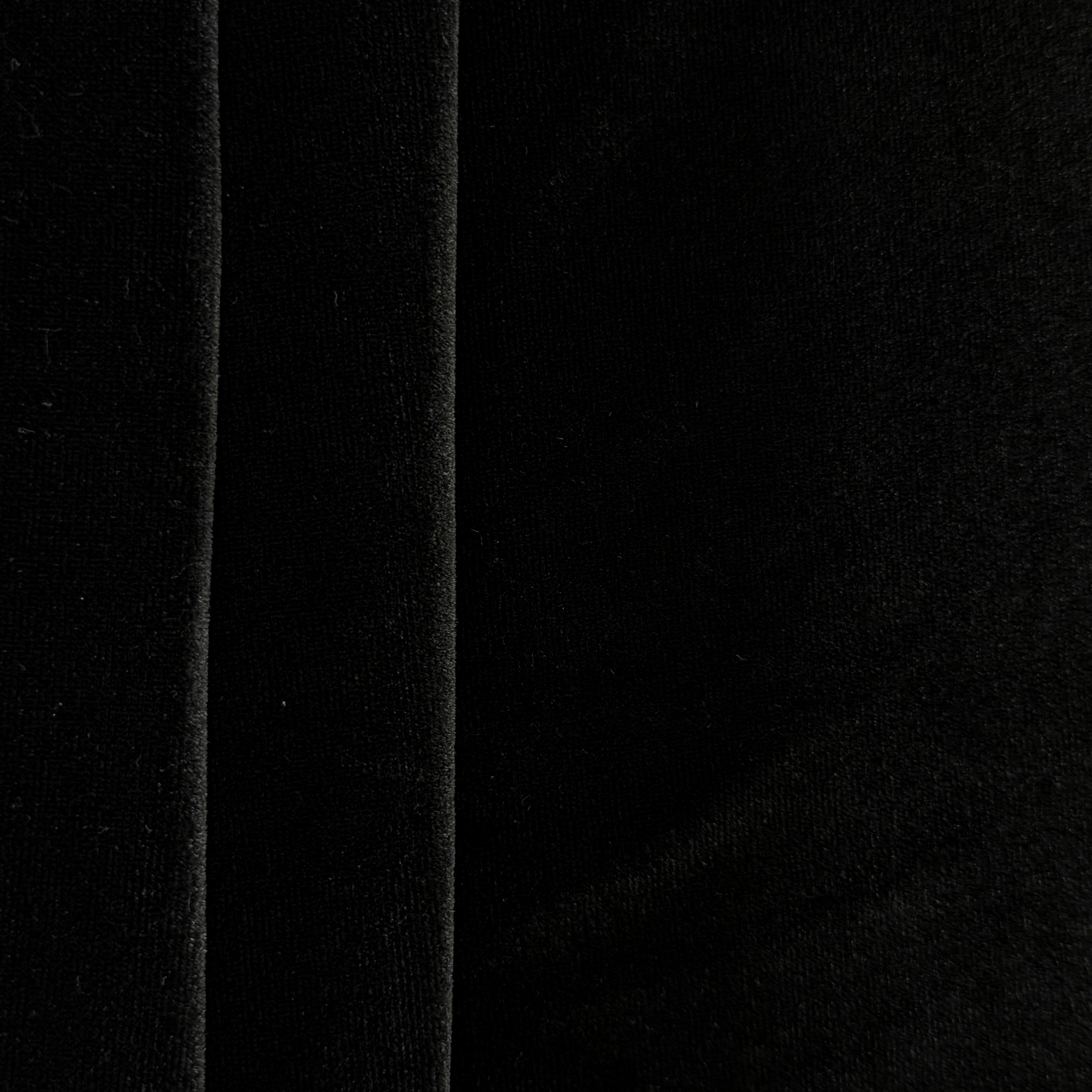GREY -  P09S - 0RTISEI High-Polyester  Stretch Velvet Fabric - Black -  95% Polyester (PL) and 5% Elastane (EA)