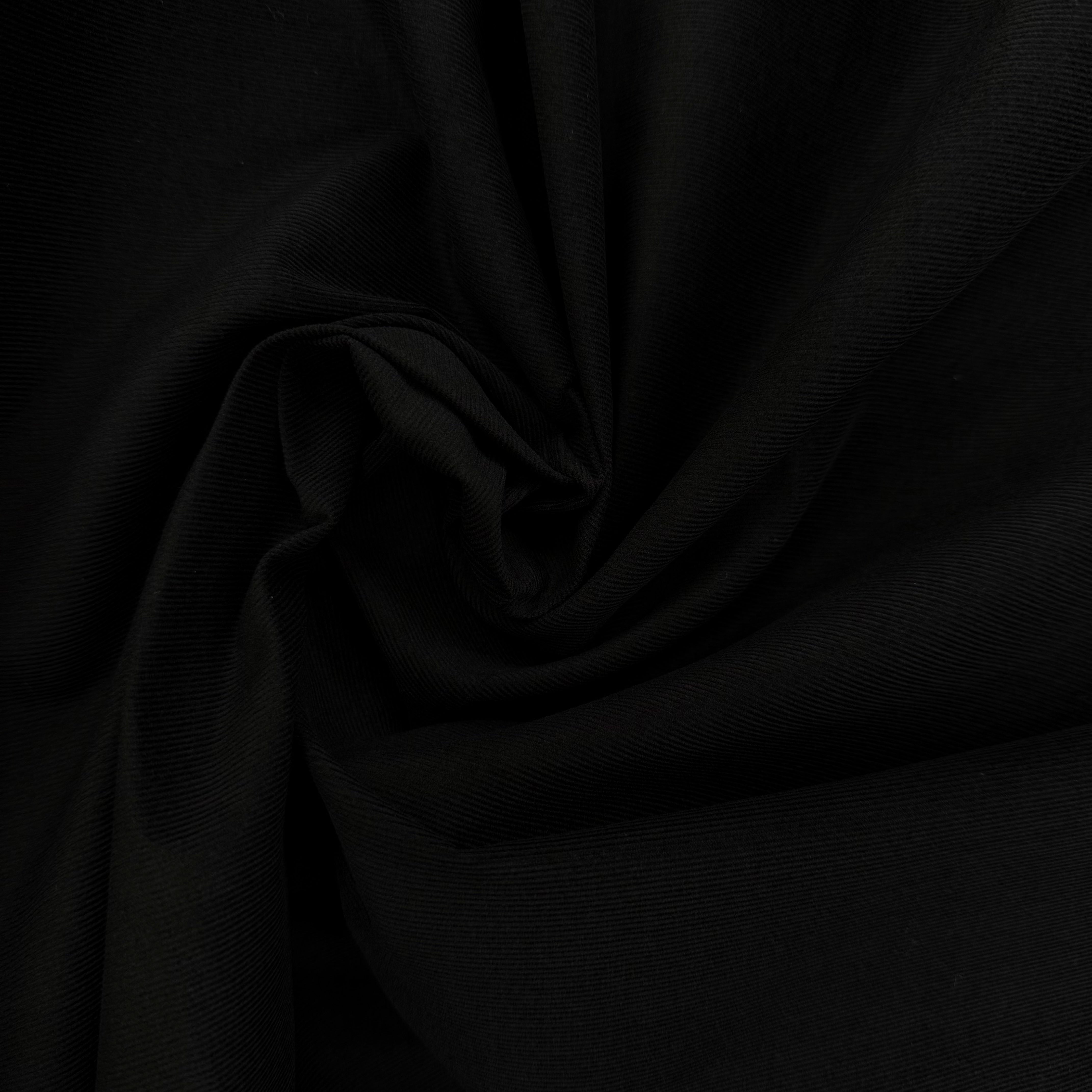 GREY - C29- La Thuille - 100% Cotton Fabric - Black Structured Apparel Textile