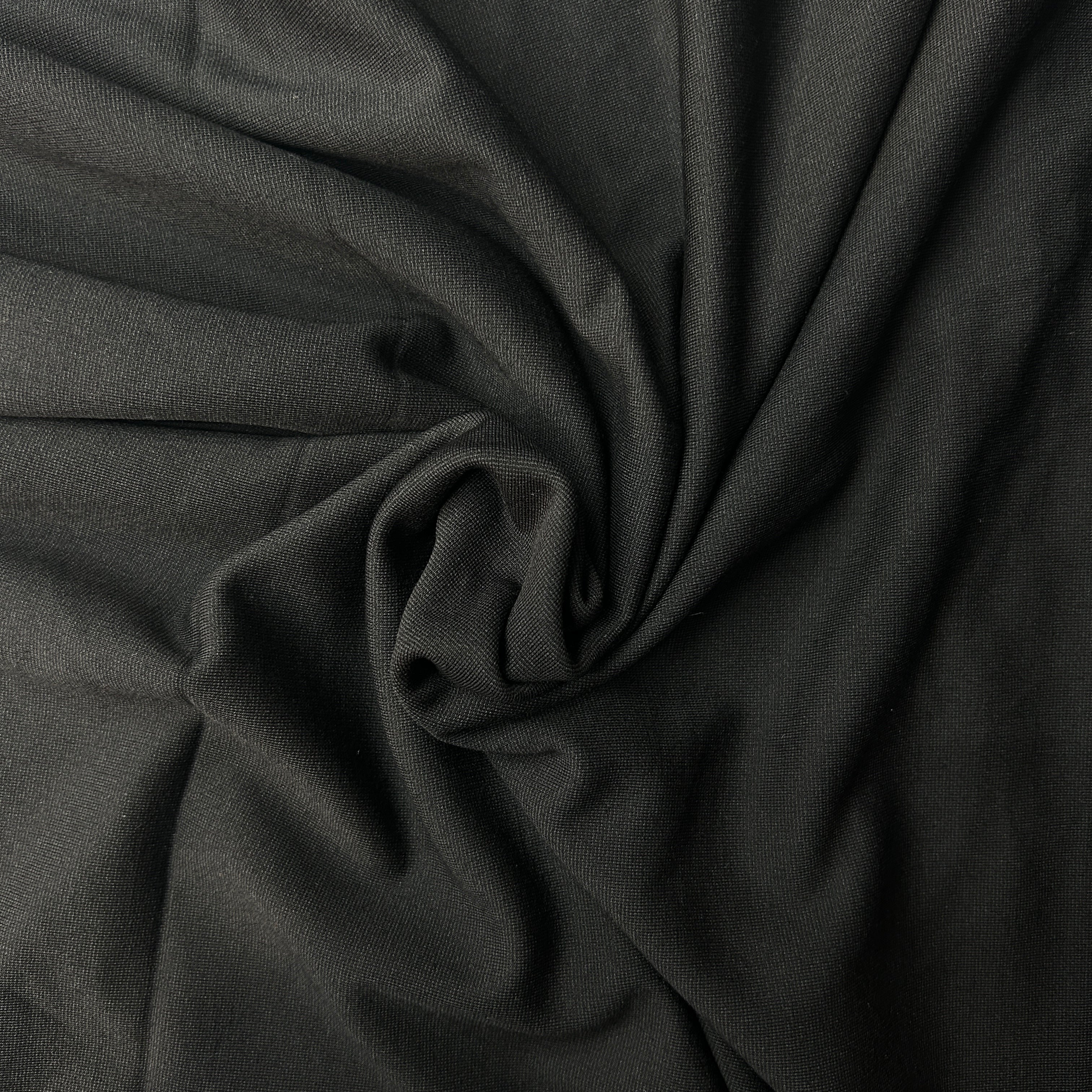 Close-up of black fabric with folds