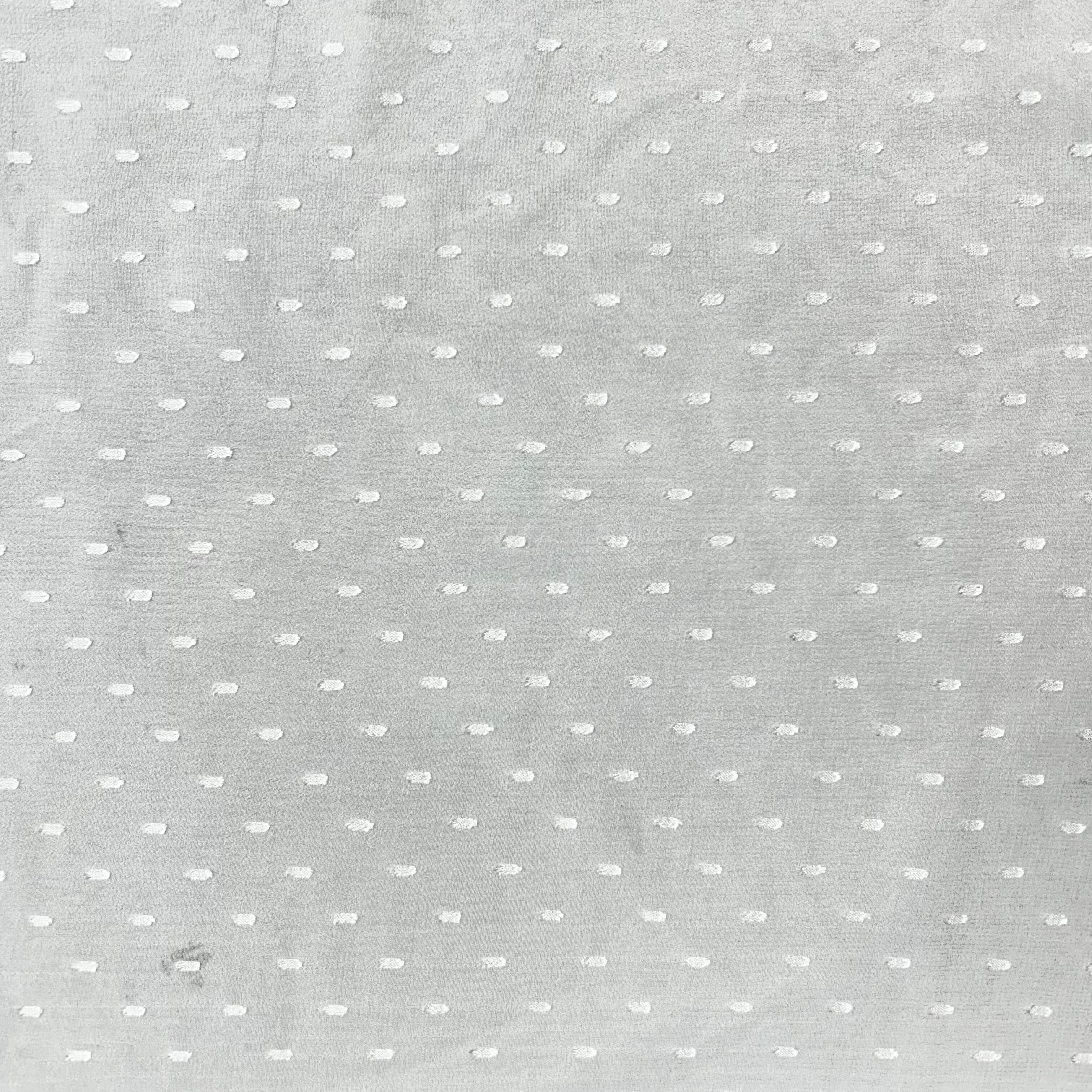 White Polyester Dots Fabric 