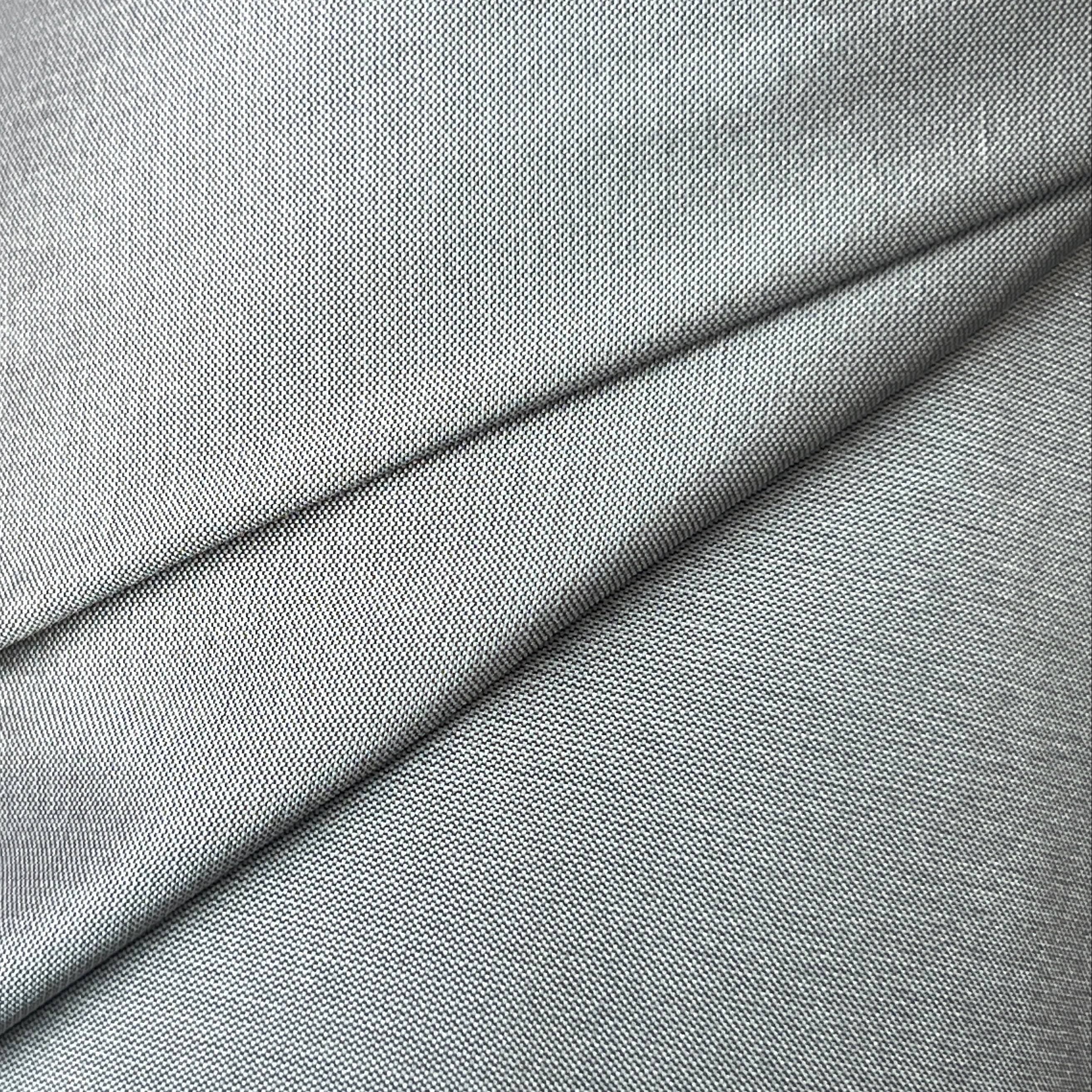 Close-up of gray fabric with folds