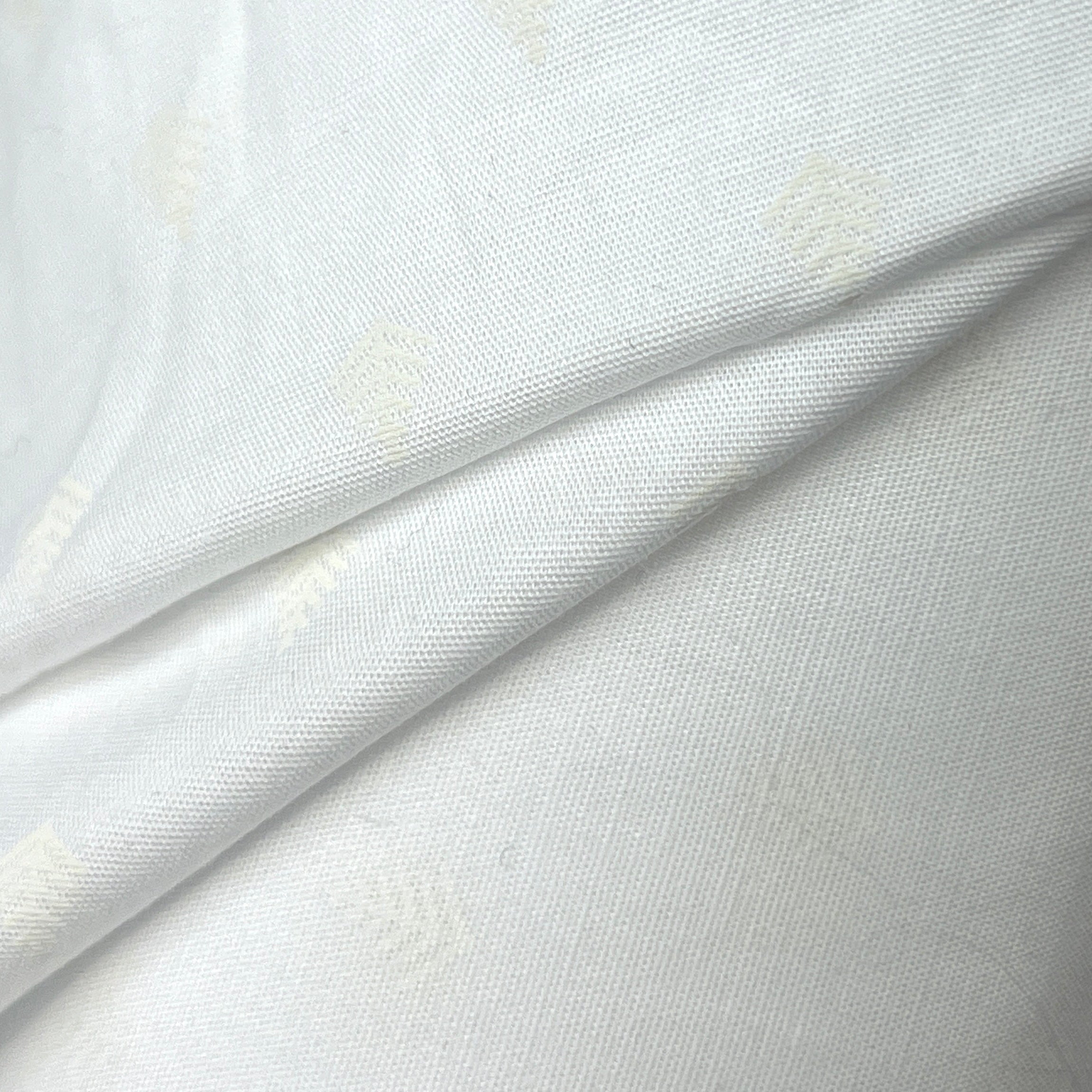 Close-up of white fabric with visible texture