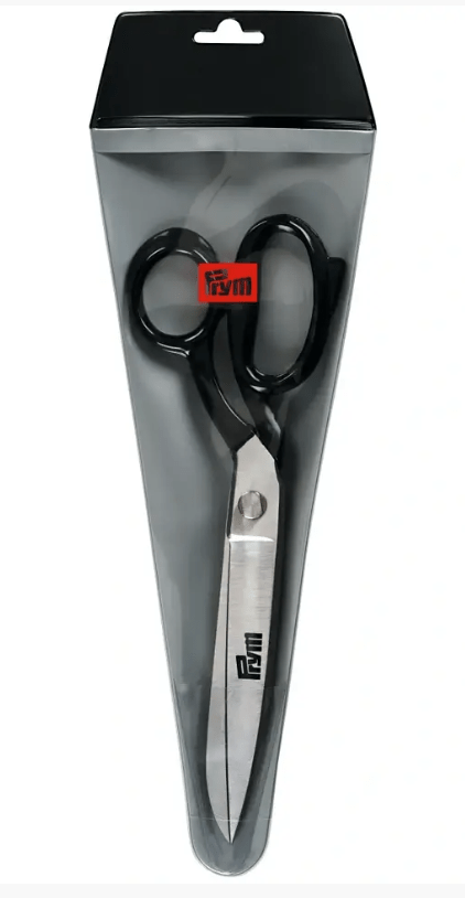 Galedi 28cm black hardened steel tailor's scissors with ergonomic handle.