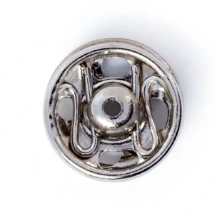 Snap fasteners, 6mm, silver-coloured