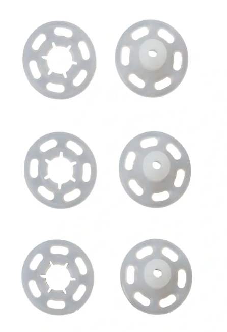 Snap fasteners, 21mm, transparent