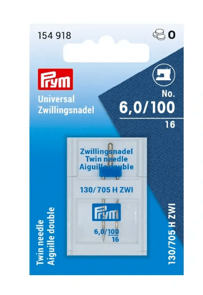 Prym Universal Twin Needles 6.0/100 size 16.
