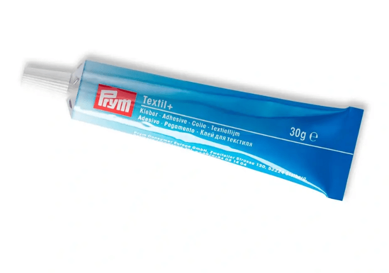 Prym Textil+ fabric adhesive in a 30g tube.