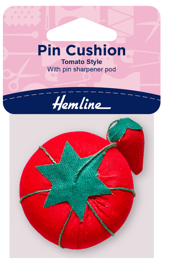 Hemline Tomato Pincushion with Strawberry Pin Sharpener – Sewing Accessory