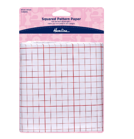 Hemline Tracing Paper: Squared: 61 x 86cm
