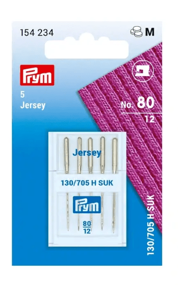 Prym Jersey sewing machine needles, silver-colored, 5-pack.