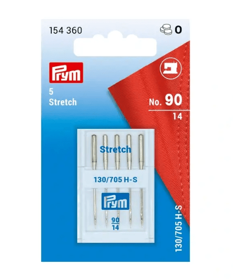 Pack of 5 Prym stretch sewing machine needles, size 90/14.