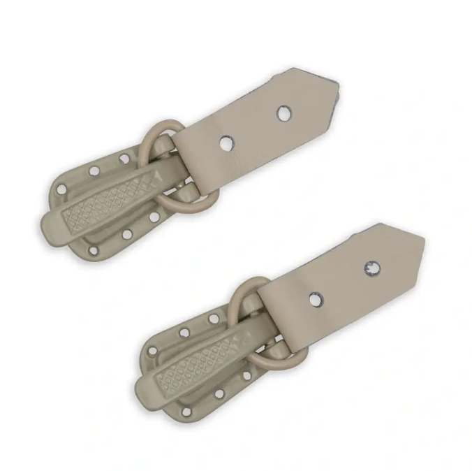Fur hook clips leather