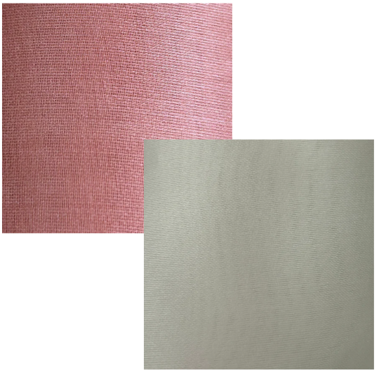 100% Silk Organza Metallic Pink Cream | VDH007 0893
