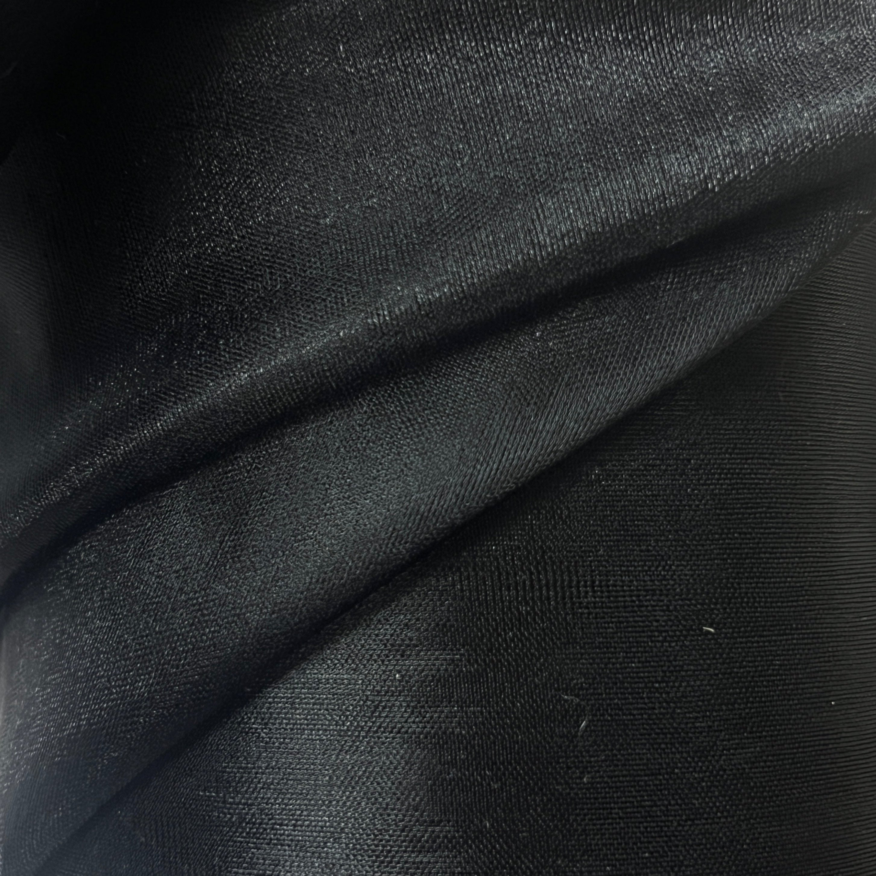 Close-up of black fabric with a textured surface