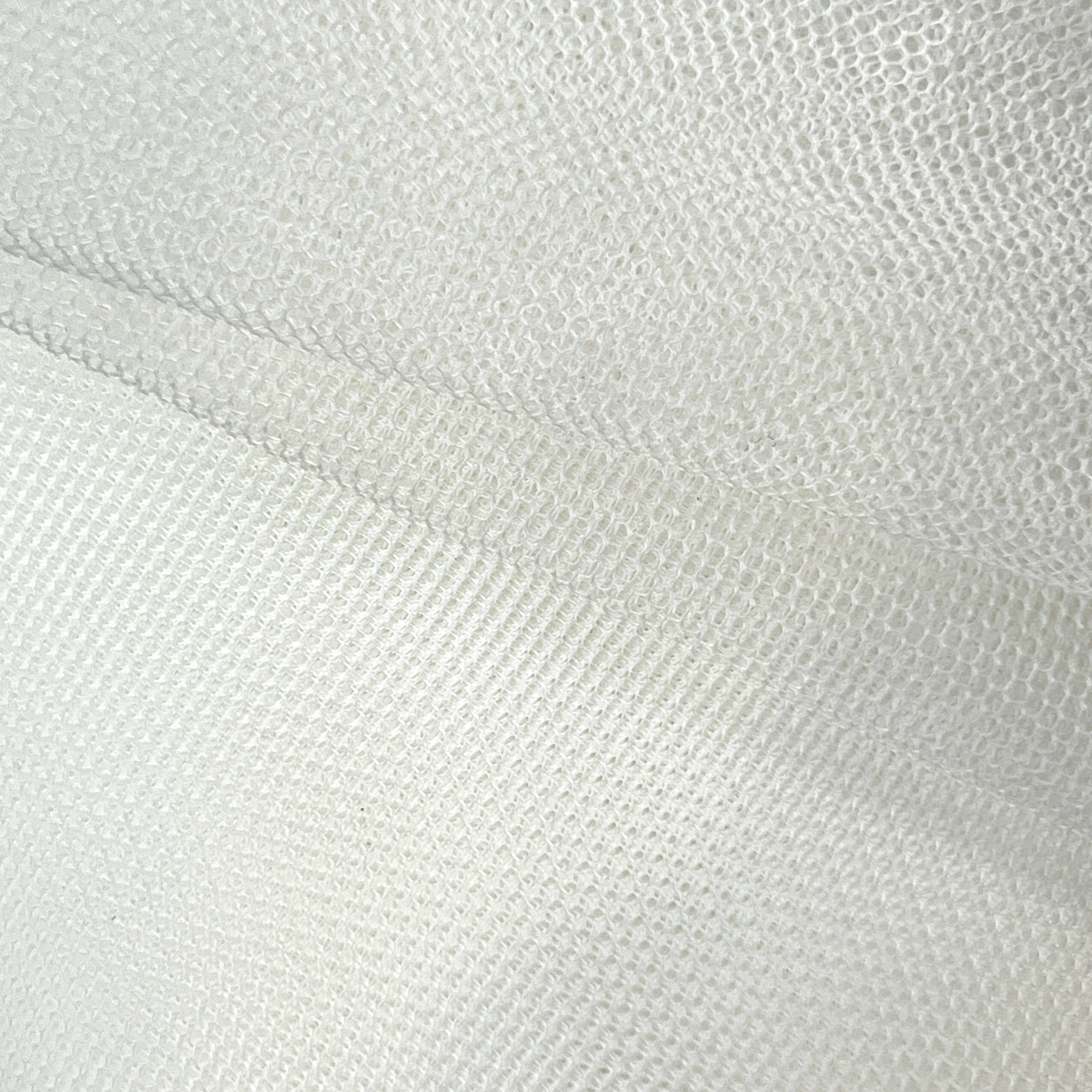 Close-up of textured white fabric